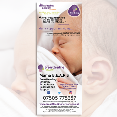 BFN Display Stand - Pop Up Display Stand designed for the Breast Feeding Network.