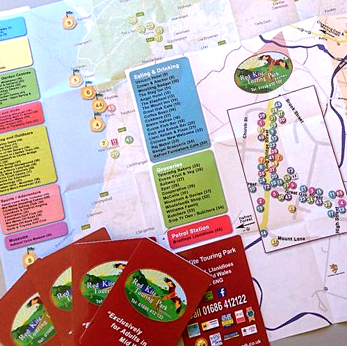 Z-Card Design - We designed a Z Card for the Red Kite Touring Park in Llanidloes.